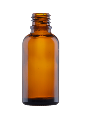 Amber glass bottle, 30 ml